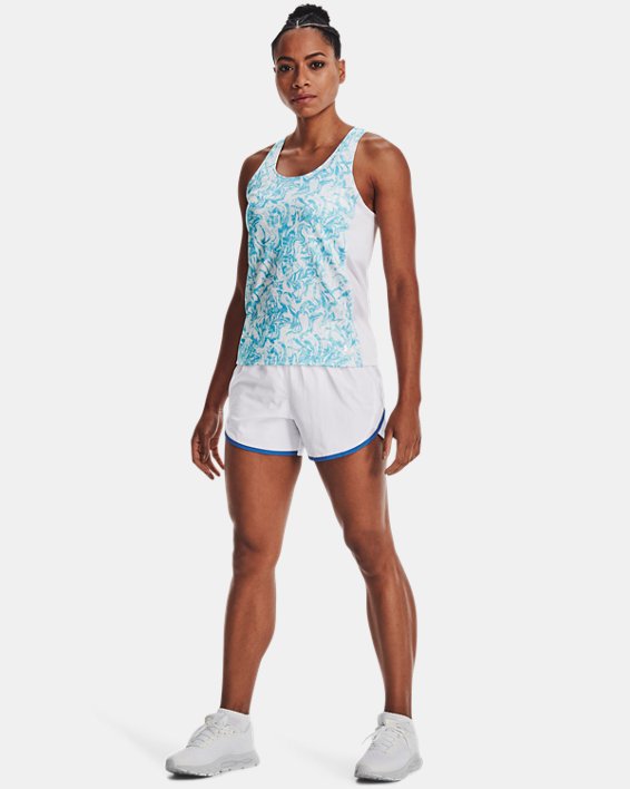 Medium Lapis Blue Womens Under Armour Fly By Printed Short